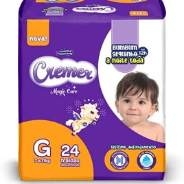 Fralda Prática Cremer Branco G Cremer Branco Tam G - 24 Unidades na Amazon