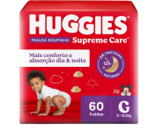 Fralda Roupinha Supreme Care G – Huggies – 60 Unidades na Amazon