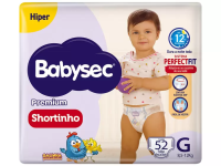 Fralda Shortinho BabySec Premium Galinha – Pintadinha G 8,5 a 12kg – 52 Unidades na Magazine Luiza