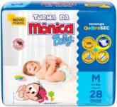 Fralda Turma da Monica Baby Jumbo 28 Unidades, Turma da Mônica Baby, Azul, Médio na Amazon