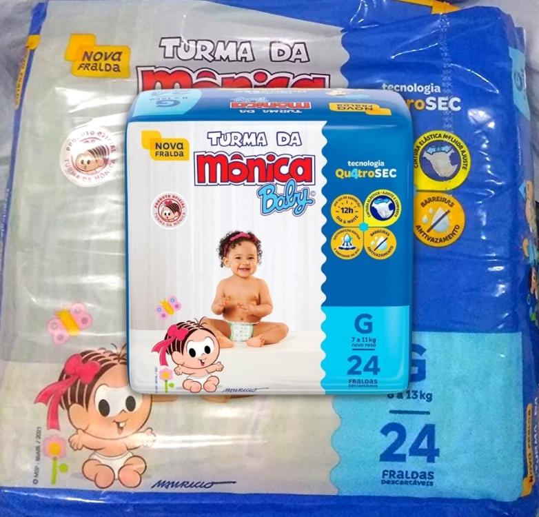 Fralda Turma da Monica Baby Jumbo G 24 Unidades, Turma da Mônica Baby, Azul, G na Amazon