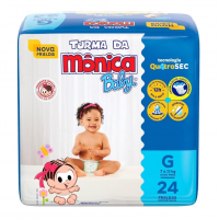 Fralda Turma Da Mônica Baby Jumbo G 24 Unidades na Amazon