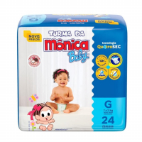 Fralda Turma Da Mônica Baby Jumbo G 24 Unidades na Amazon