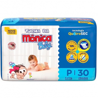 Fralda Turma Da Mônica Baby Jumbo P 30 Unidades na Amazon