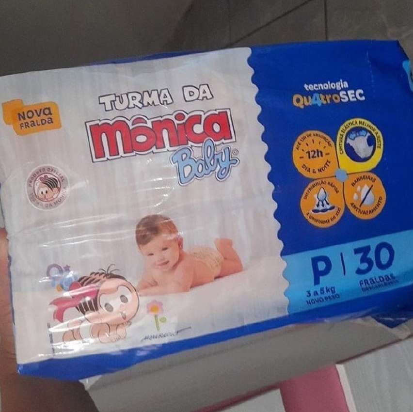 Fralda Turma da Mônica Baby Jumbo P – 180 Unidades na Casas Bahia