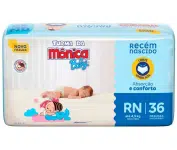 Fralda Turma da Mônica Baby Jumbo RN 36 Unidades na Amazon