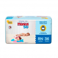 Fralda Turma Da Mônica Baby Jumbo RN 36 Unidades na Amazon