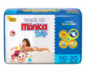 Fralda Turma da Mônica Baby Jumbo XG 20 Unidades na Amazon