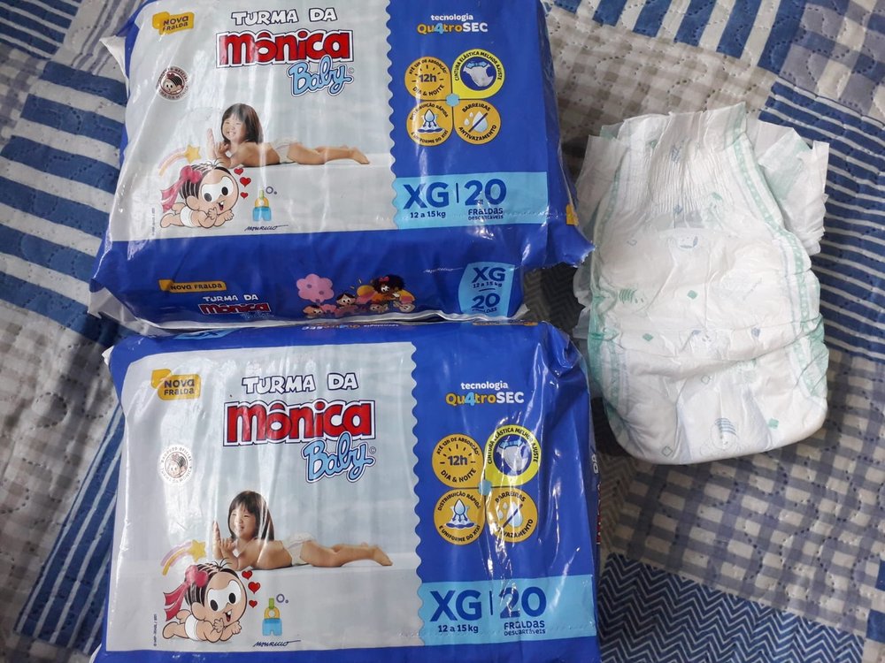 Fralda Turma da Monica Baby Jumbo XG 20 Unidades na Amazon
