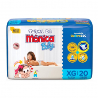Fralda Turma Da Mônica Baby Jumbo XG 20 Unidades na Amazon