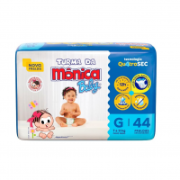 Fralda Turma Da Mônica Baby Mega G 44 Unidades na Amazon