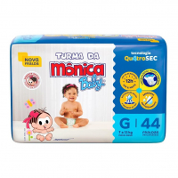Fralda Turma Da Mônica Baby Mega G 44 Unidades na Amazon