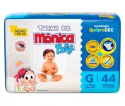 Fralda Turma da Mônica Baby Mega G – 44 Unidades na Extra