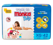 Fralda Turma da Mônica Baby Mega XG 42 Unidades na Amazon