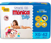 Fralda Turma da Mônica Baby Mega XG 42 Unidades na Amazon