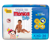 Fralda Turma da Mônica Baby Mega XXG – 36 Unidades na Amazon