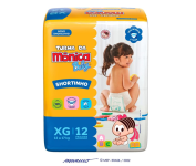 Fralda Turma da Mônica Baby Shortinho Jumbinho XG 12 Unidades na Amazon