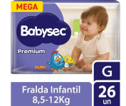 Fraldas Babysec Premium Galinha Pintadinha Flexi Protect, G – 26 Unidades na Amazon