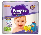 Fraldas descartáveis Babysec Premium Galinha Pintadinha Flexi Protect, Roxo, 16 unidades, Tamanho G 8,5 – 12 Kg na Amazon