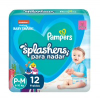 Fraldas Descartáveis Para Água Pampers Splashers Baby Shark P-M 12 Fraldas na Amazon