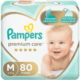 Fraldas Pampers Premium Care M (Total 80 unidades) na Amazon