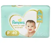Fraldas Pampers Premium Care P 40 Unidades na Amazon