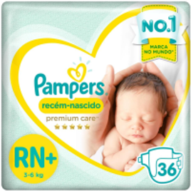 Fraldas Pampers Premium Care Recém Nascido RN+ 36 Unidades na Casas Bahia