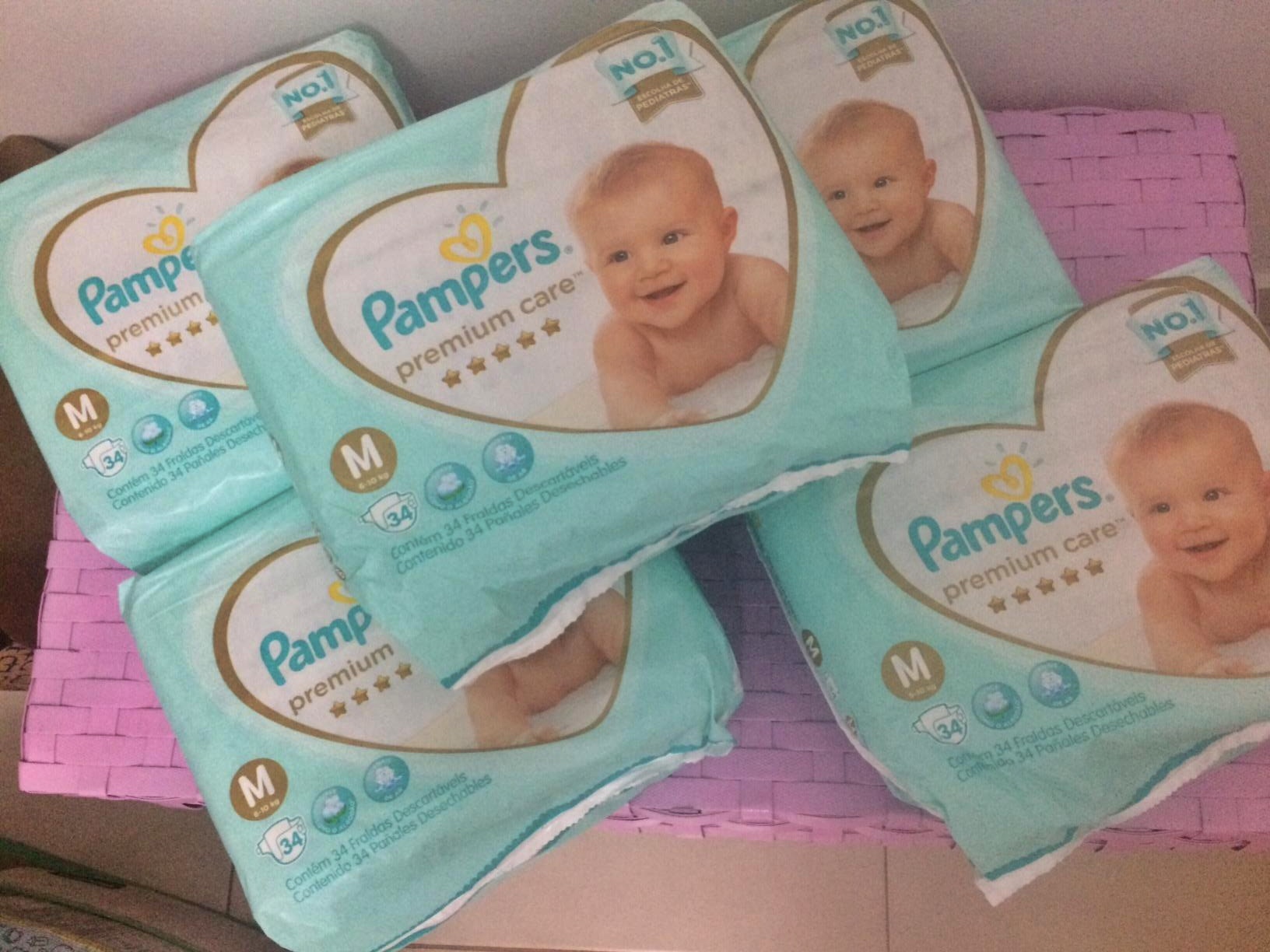 Fraldas Pampers Premium Care – na Amazon