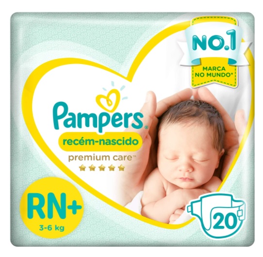 Fraldas Pampers Recém Nascido Premium Care RN 20 Unidades na Amazon