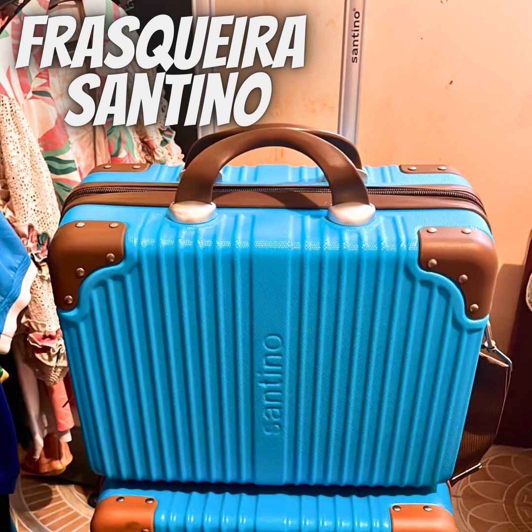 Frasqueira Necessarie de Viagens Palazzio Tamanho Único de mão ABS Rígida Fechamento em Ziper com Organizador Interno, Azul, Santino – PLF191U na Amazon