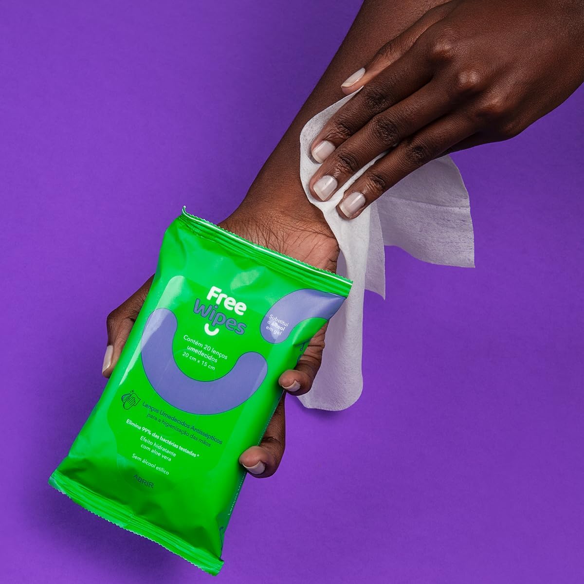 Free Wipes Lenço Umedecido Antisséptico – Pack com 4 unidades na Amazon