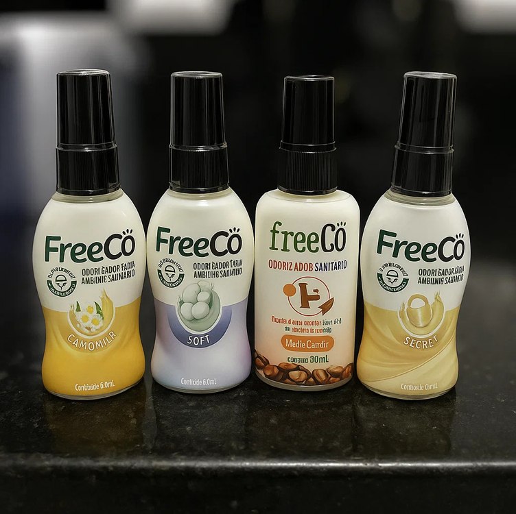 Freecô Bloqueador De Odores Sanitários – Novas Fragrâncias Pack com 4 unidades na Amazon