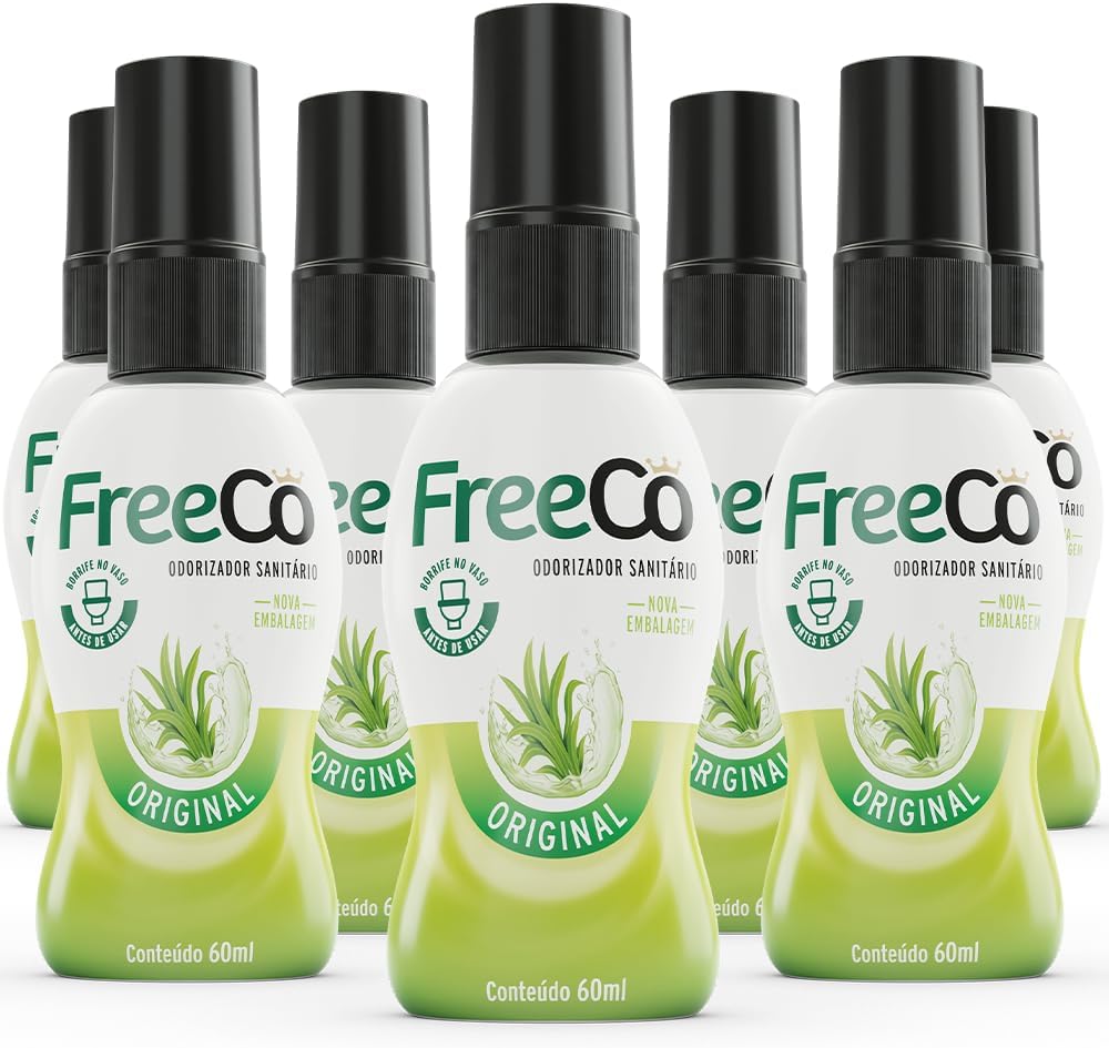 Freecô Bloqueador De Odores Sanitários – Original 60ml Pack com 12 unidades na Amazon
