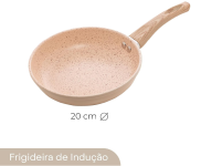 Frigideira de Indução em Alumínio com Revestimento Cerâmico Granilite Bege – LYOR – 20cm na Amazon