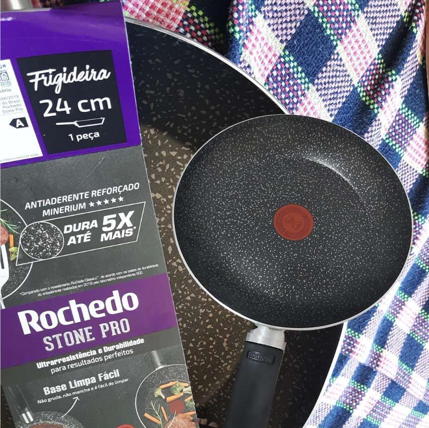 Frigideira Francesa Rochedo Antiaderente, Thermo-sinal, 24cm na Amazon