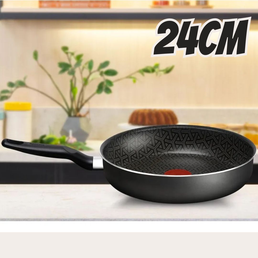 Frigideira Funda Rochedo Robusta Grafite 24cm com Antiaderente Resist 3X, Reforçado com Partículas Minerais, Alta Espessura, Base Limpa Fácil e Thermo-Sinal na Amazon