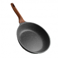 Frigideira Grande 24cm Em Cerâmica Cabo De Madeira Fundo Indução na Amazon