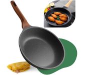 Frigideira Grande 24cm Em Cerâmica Cabo De Madeira – Frita sem óleo na Amazon