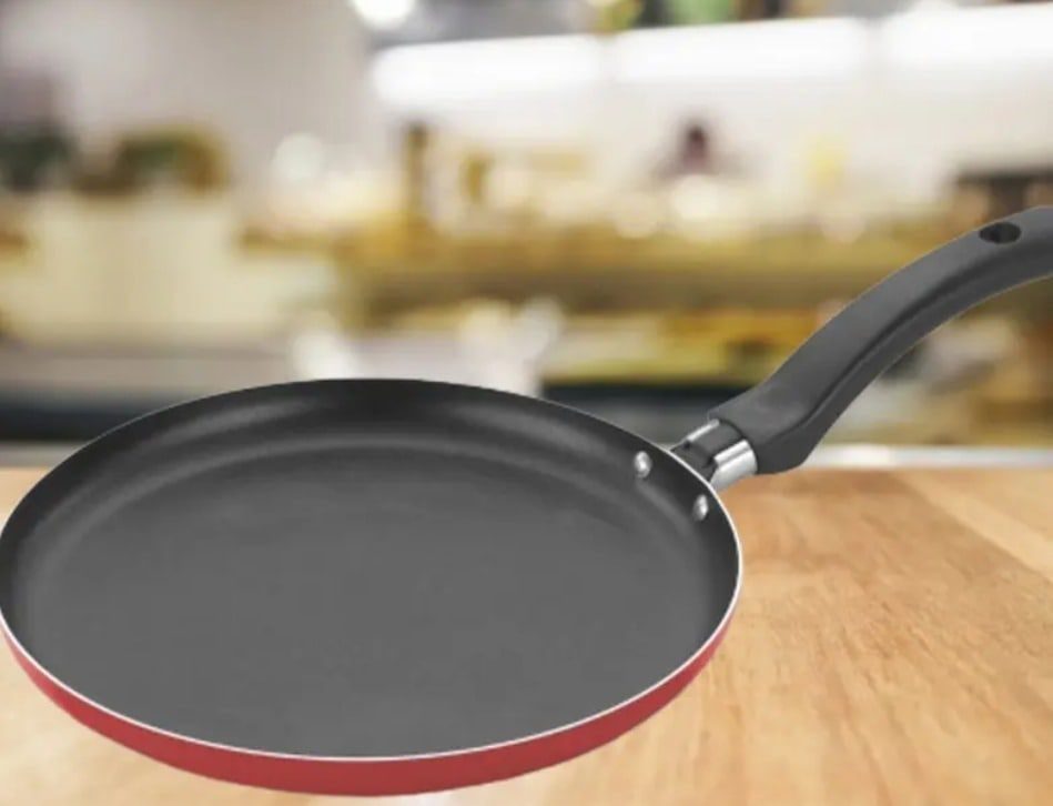 Frigideira Panquequeira Antiaderente 22 cm Vermelho na Casas Bahia