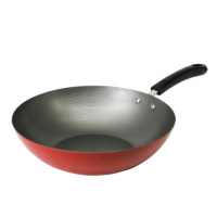 Frigideira Wok 30cm Antiaderente Casa Do Chef Vermelha na Casa e Vídeo