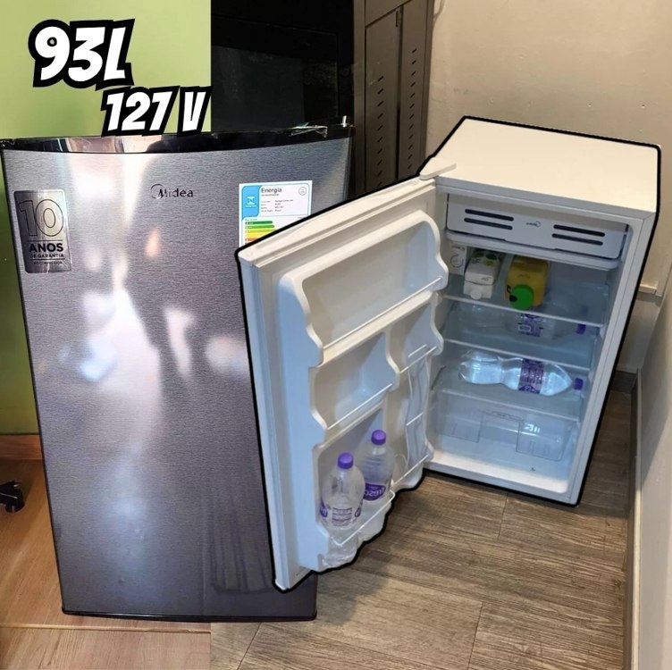 Frigobar 93L INOX Midea na Amazon