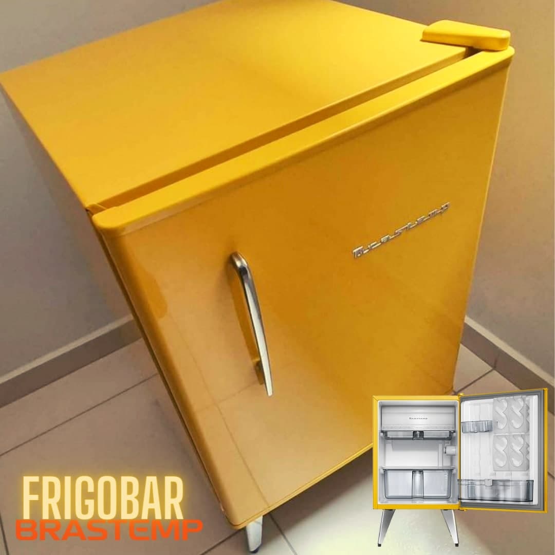 Frigobar Brastemp Retrô 76l Amarelo - Bra08by na Brastemp