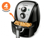 Fritadeira a Ar Mondial, Family Inox Black – 4L, 110V, 1500W – AFN-40-BI na Amazon
