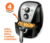Fritadeira a Ar Mondial, Family Inox Black – 4L, 110V, 1500W – AFN-40-BI na Amazon