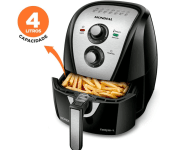 Fritadeira a Ar Mondial, Family Inox Black – 4L, 110V, 1500W na Amazon