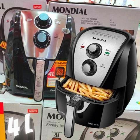 Fritadeira a Ar Mondial, Family Inox Black – 4L, 127V, 1500W – AFN-40-BI na Amazon