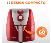 Fritadeira a Ar MONDIAL, Family Inox Red – 4L na Amazon