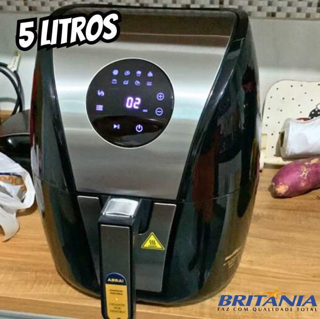 Fritadeira Air Fryer Britânia BFR41PI Digital Inox 1500W 5L na Amazon
