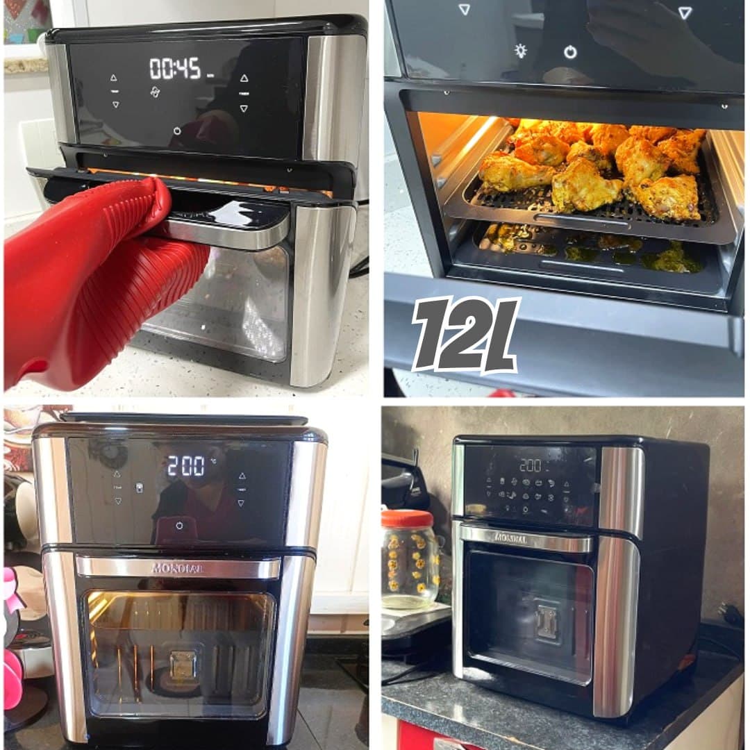 Fritadeira Air Fryer Forno Oven 12L, Mondial, Preto/Inox, 2000W – AFO-12L-BI na Amazon