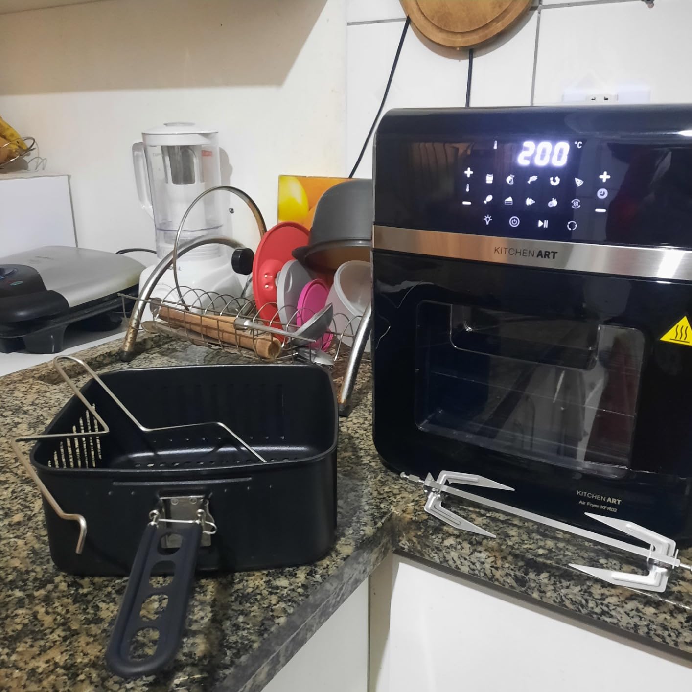 Fritadeira Air Fryer Philco Kitchen Art Painel Digital KFR02 127V na Shopee